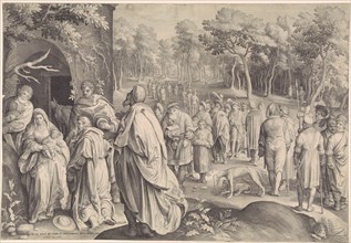Adoration of the Magi, print maker: Nicolaes de Bruyn, Pieter Schenk I, 1643 and/or 1670 - 1711