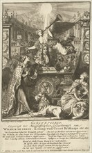 Allegory on the death of William III, King of England, Pieter van den Berge, Anonymous, 1702 - 1704