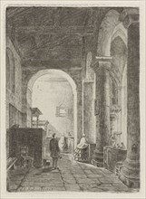 Interior of a church, Eberhard Cornelis Rahms, 1863
