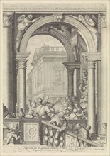Christ at a meal in the house of Levi the Publican (plate 3), Jan Saenredam, Paolo Veronese,