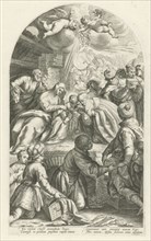 Adoration of the Magi, Jacob Matham, Cornelius Schonaeus, Claes Jansz. Visscher (II), 1592 - 1596