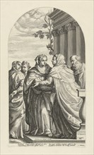 Visitation, Jacob Matham, Cornelius Schonaeus, Cornelis Mortier, 1592 - 1596