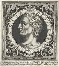 Portrait of Julius Caesar medallion, Nicolaes de Bruyn, 1594