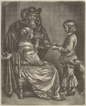 Drinking lady, Jan van Somer, Gerard ter Borch (II), 1676