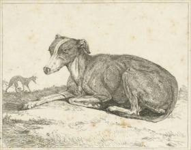 Greyhounds, print maker: Jan Dasveldt, 1780 - 1855