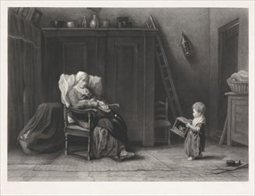 Mother's help, Dirk Jurriaan Sluyter, 1835 - 1886