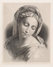 Madonna, print maker: Dirk Jurriaan Sluyter, 1826 - 1886