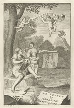 Poet and his muse, Gerard Melder, Abraham Ambrullaart, 1734