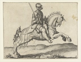 Rider with drawn sword, Jacob de Gheyn (II), 1599