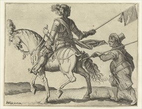 Rider with banner, Jacob de Gheyn (II), 1599