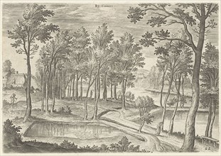View of the ponds of Ter Kameren, La Cambre Brussels Belgium, Hans Collaert I, Hans Bol, Claes