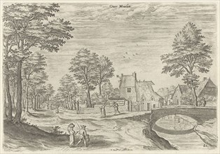 View of the road to Brussels, Belgium, print maker: Hans Collaert I, Hans Bol, Jacob Grimmer