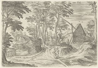 View of Etterbeek, Belgium, Hans Collaert (I), Hans Bol, Claes Jansz. Visscher (II), 1530 - 1580