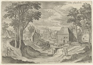 View near Schaerbeek, Belgium, Hans Collaert (I), Hans Bol, Claes Jansz. Visscher (II), 1530 - 1580