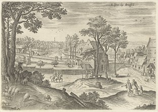 View of Ixelles, Elsene, Brussels Belgium, Anonymous, c. 1840 - c. 1860