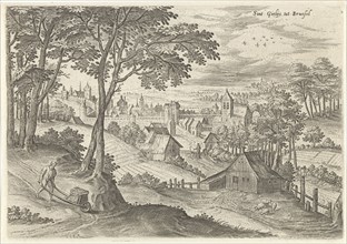 View of Saint-Gilles, Belgium, Hans Collaert (I), Hans Bol, Claes Jansz. Visscher (II), 1530 - 1580