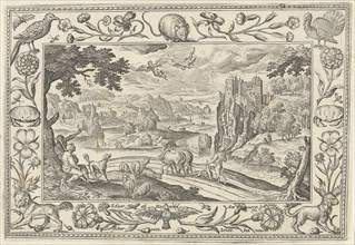 Fall of Icarus, Adriaen Collaert, Claes Jansz. Visscher (II), Eduwart van Hoeswinckel, 1584 - 1618