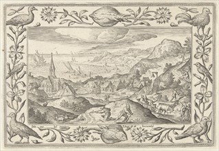 Rabbit Hunting, Adriaen Collaert, Eduwart van Hoeswinckel, 1582 - 1586