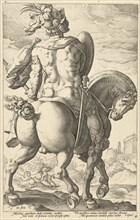 Titus Manlius on horseback, Hendrick Goltzius, 1586