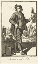 Indian boat companion, Pieter van den Berge, in or after 1694 - 1737