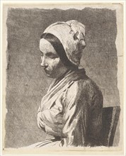 Study of a seated woman, Jan Weissenbruch, 1837 - 1880