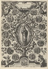 Mary of the Rosary, print maker: Jan van der Straet, Philips Galle, 1577