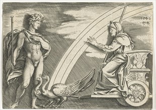 Juno and Aeolus, Cornelis Bos, Marcantonio Raimondi, 1546