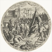 The generosity of Scipio, Zacharias Dolendo, Hendrick Hondius (I), c. 1593 - c. 1600