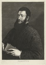 Portrait of poet Pietro Aretino, Cornelis van Dalen (II), Titiaan, 1648 - 1664