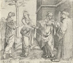 Amadeus Berutti with Austerity (Austeritas) and Friendship (Amicitia) and Love (Amor), Cornelis