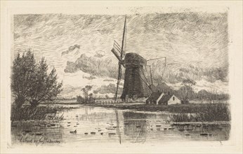 Windmill Baambrugge, The Netherlands, Elias Stark, 1886