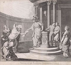 Allegory equating the Roman Catholic religion with other denominations, 1799, print maker: Carel