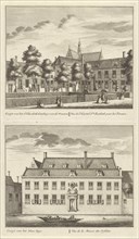 Two views in Alkmaar with the orphanage and the St. Elisabeth Hospital, The Netherlands, Leonard