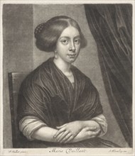 Portrait of Mary Vaillant, Wallerant Vaillant, Abraham Bloteling, 1658 - 1690