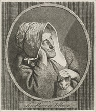 An old woman with cat, Theodorus de Roode, 1746 - 1793