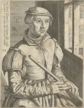 The flautist, Bartholomeus Willemsz. Dolendo, Hendrick Hondius (I), 1589 - 1626