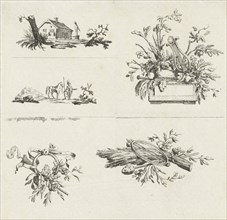 Journal with five vignettes, Willem Bilderdijk, 1766 - 1785