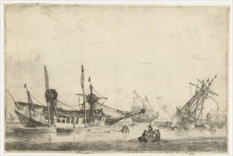 Two keeled sailboats, Reinier Nooms, 1650 - 1664