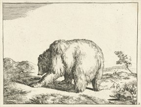 Standing Bear, seen from behind, Marcus de Bye, Marcus Gerards (I), 1664
