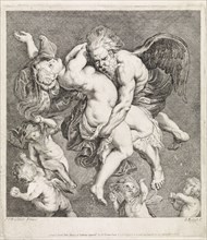 Boreas abducts Oreithyia, Philippe Lambert Joseph Spruyt, 1747 - 1801
