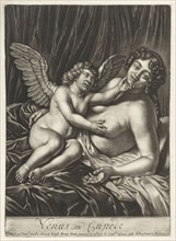 Venus and Amor. Anonymous, Jan Verkolje (I), Hendrik Visjager, 1683 - 1684