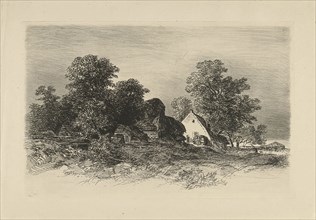 Watermill in a wooded landscape, Remigius Adrianus Haanen, c. 1827 - 1888