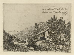 Landscape with tabernacle, Remigius Adrianus Haanen, 1848