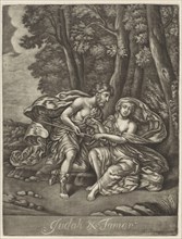 Judah and Tamar, Jan van Somer, Hendrik Visjager, 1655 - 1700