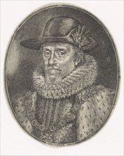 Portrait of James I, Simon van de Passe, 1615 - 1622