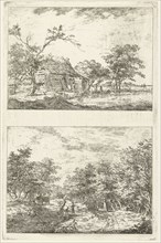 Two landscapes, Hermanus van Brussel, c. 1800 - in or before 1815