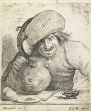 Farmer with a jug in the hand, Frans van den Wijngaerde, 1636-1679