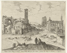 View of the Roman Forum, Willem van Nieulandt (II), 1594 - 1635