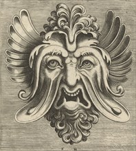 Mask with sagging cheeks, Frans Huys, Cornelis Floris (II), Hans Liefrinck (I), 1555