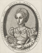 Portrait of Mary I Stuart, Queen of Scots, Pieter van der Heyden, Anonymous, 1542 - 1567